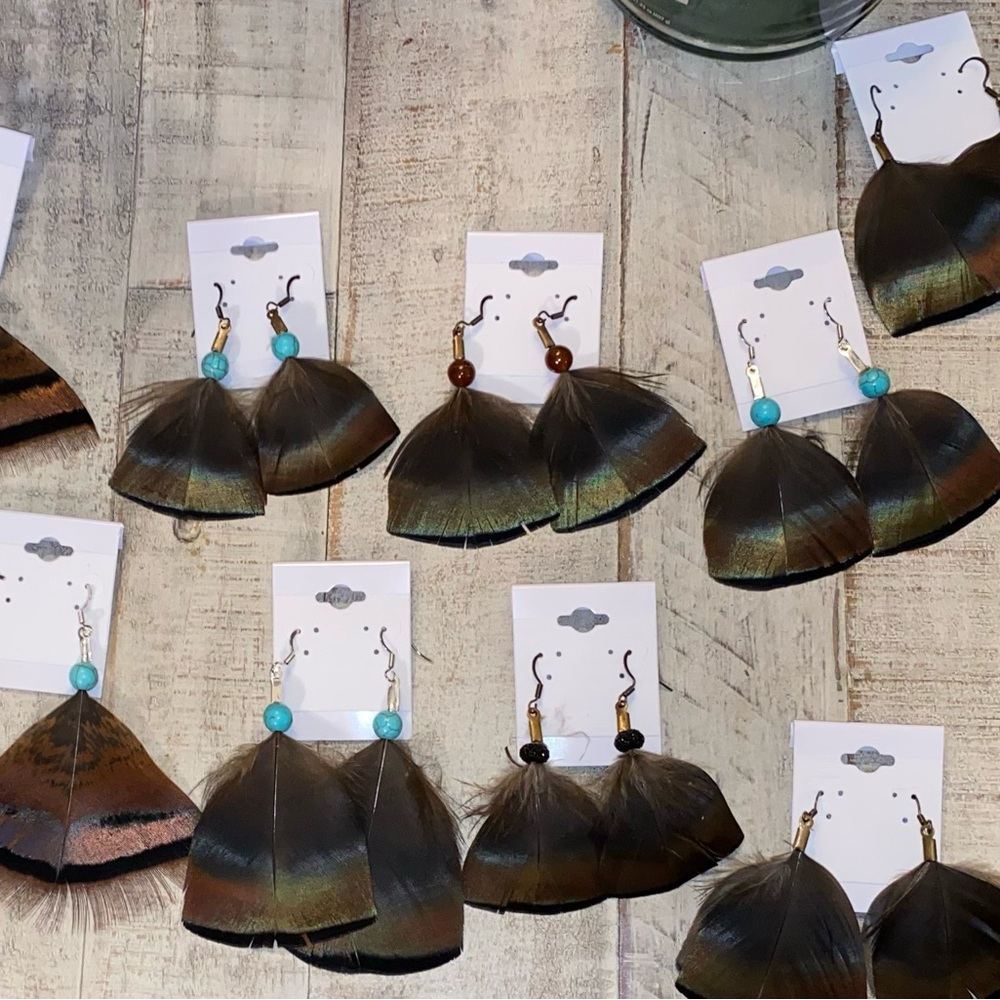 Handmade Wild Turkey Earrings